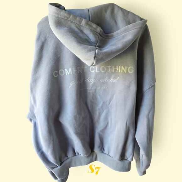 Comfrt Clothing Affirmation Zip Hoodie S Slate * S7 - Picture 3 of 4